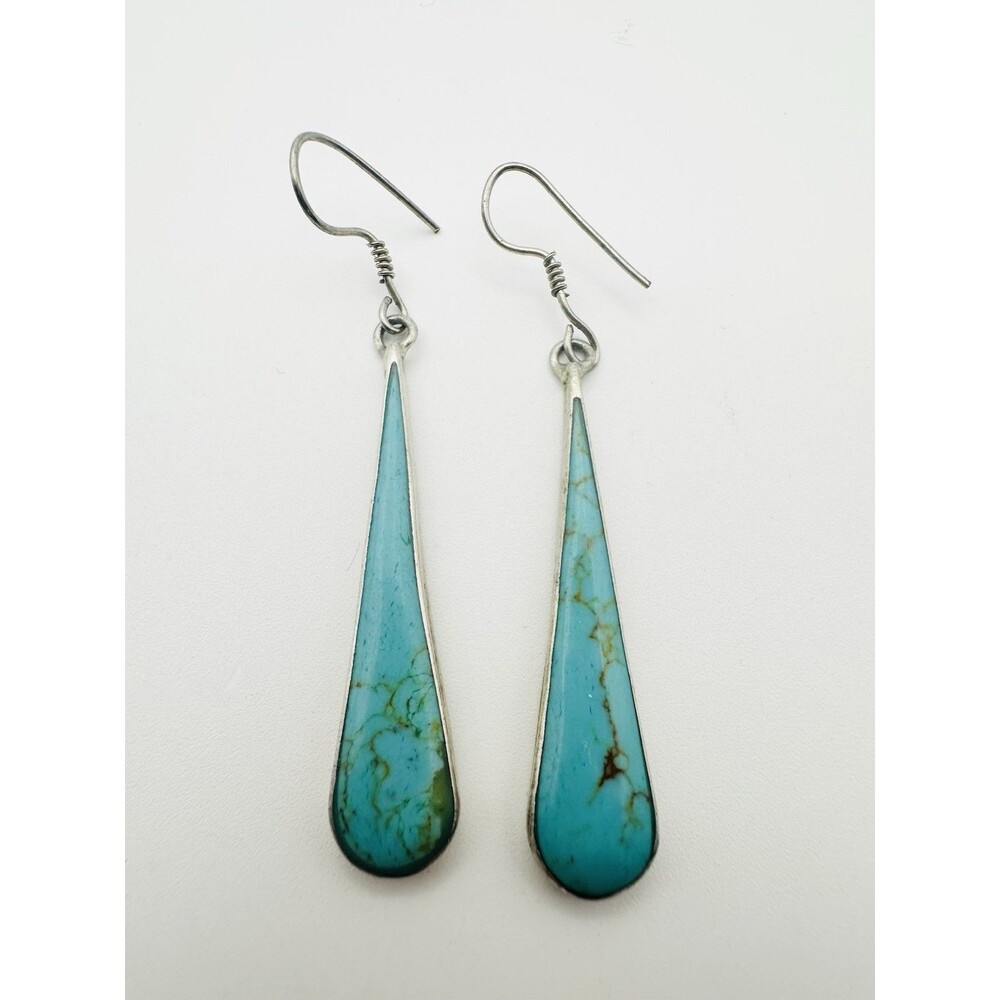 Mexico Faux Turquoise Dangle Earrings